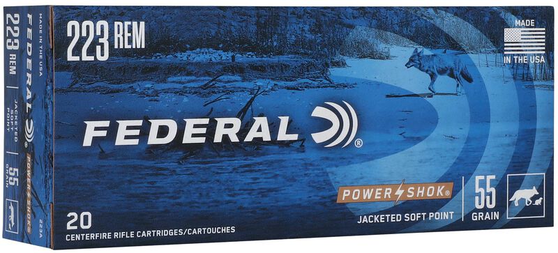 Federal Power-Shok .223 Rem 55gr Rifle Ammunition