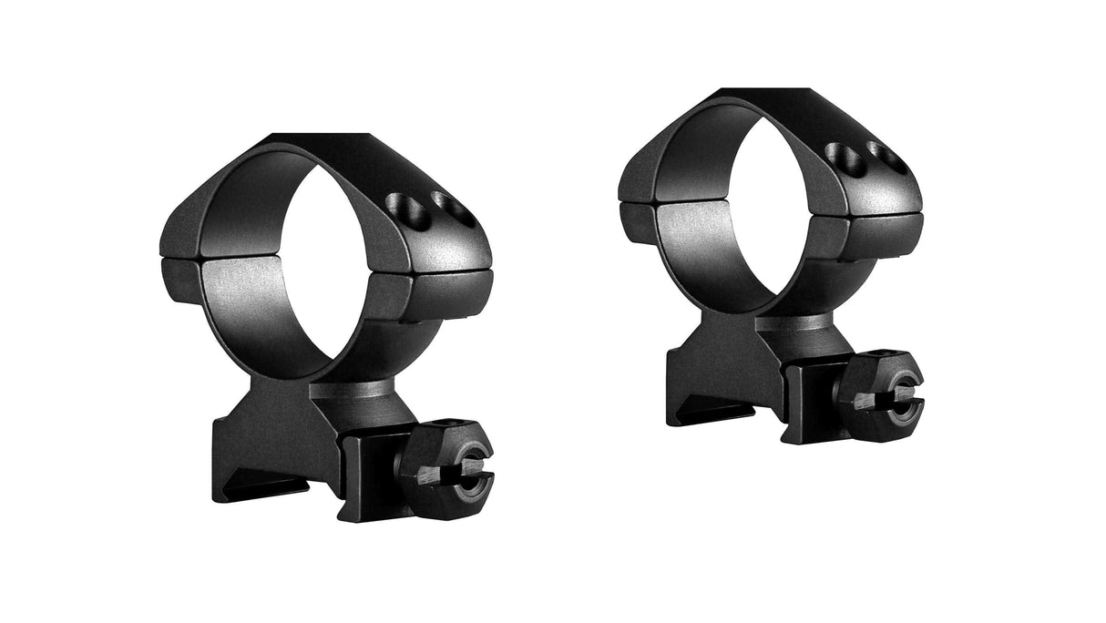 Hawke Precision Steel Ring Mounts – 30 mm 2-Piece Weaver High