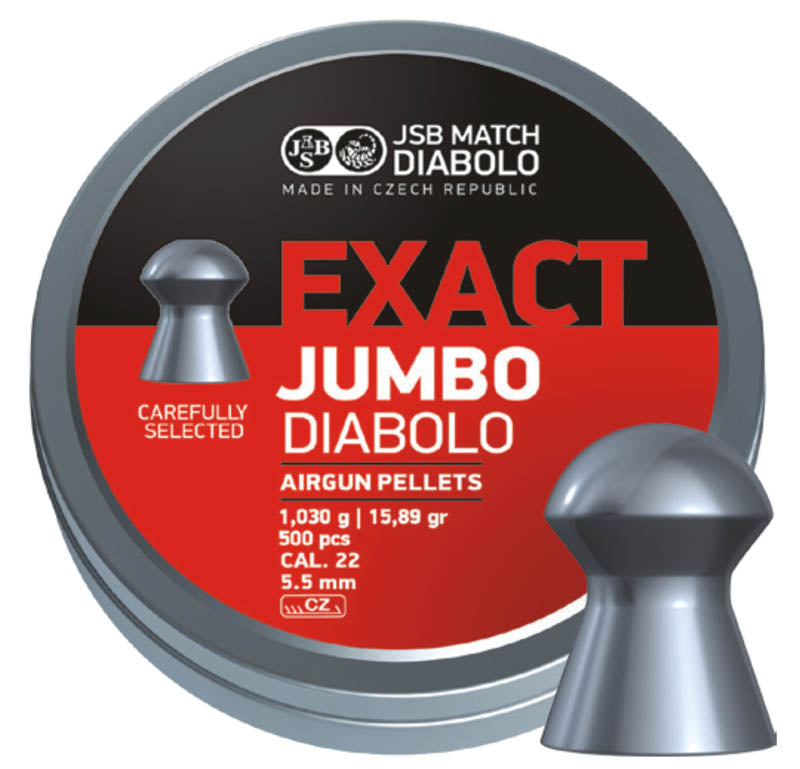 JSB Exact Jumbo .22 Cal 15.89 gr Domed Pellets