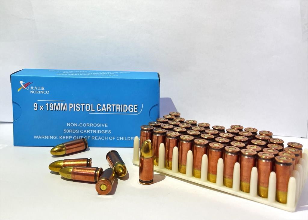 Norinco 9×19mm 115gr FMJ Pistol Ammunition