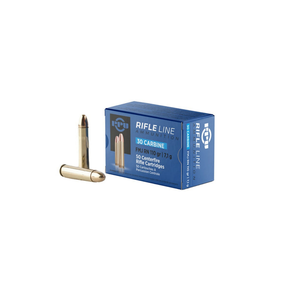 PPU .30 Carbine 110gr FMJ Rifle Ammunition