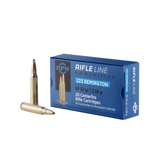 PPU .223 Rem 55gr SP Rifle Ammunition