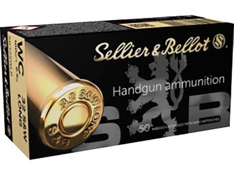 Sellier & Bellot .32 S&W Long 100 gr Wadcutter Ammunition