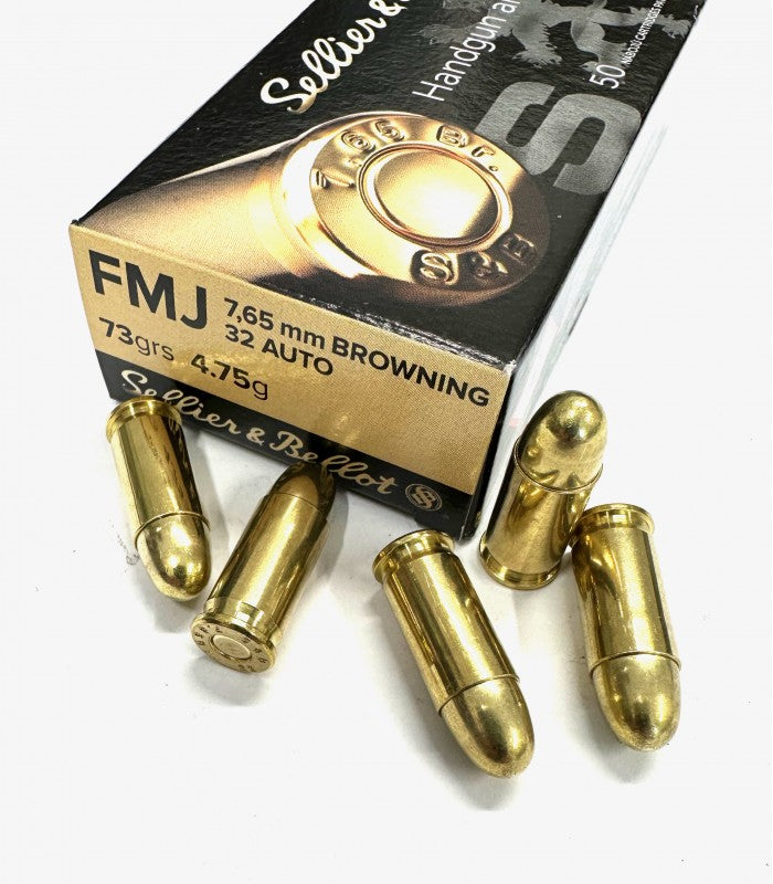 Sellier & Bellot .32 Auto 73gr FMJ Ammunition