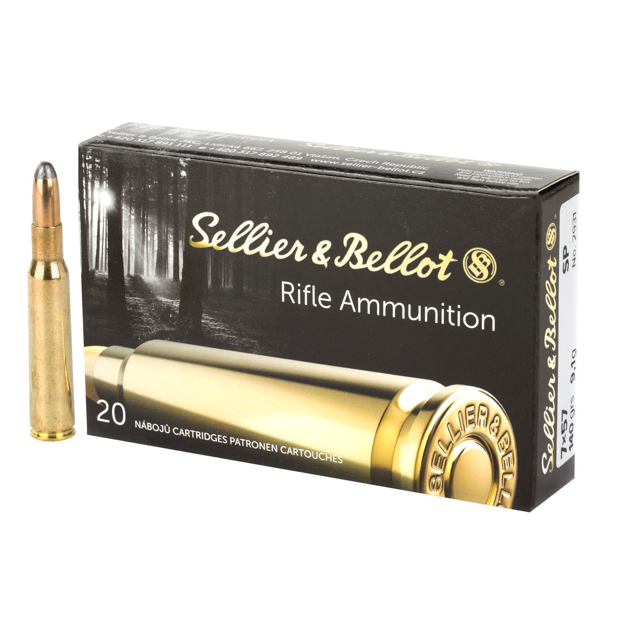 Sellier & Bellot 7×57 Mauser 139gr SP Rifle Ammunition