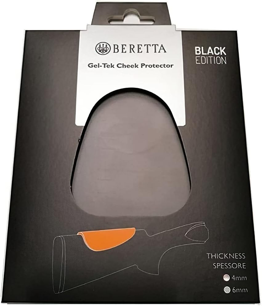 Beretta Universal Black Edition Gel-Tek Cheek Protector – Silicone Recoil Pads (0.12″ / 0.24″ Thickness)