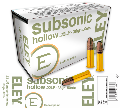 ELEY Subsonic Hollow .22 Long Rifle Hollow Point