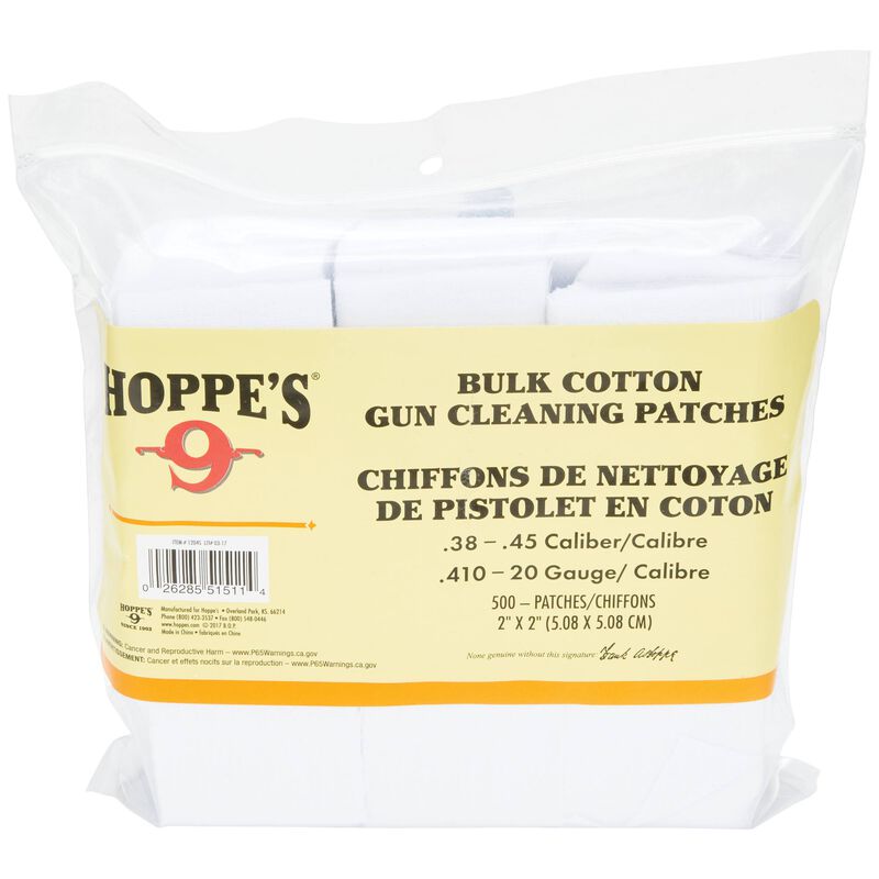 Hoppe’s Cotton Gun Cleaning Patches