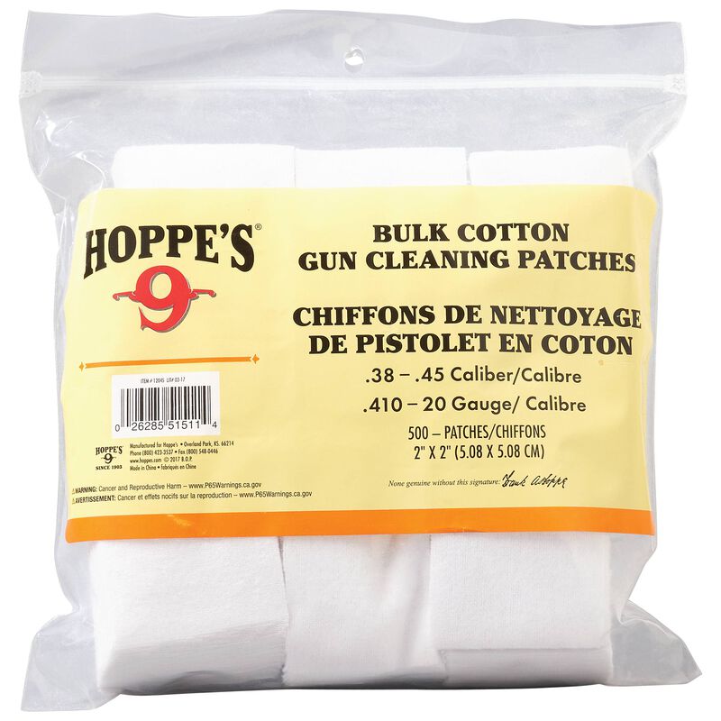 Hoppe’s Cotton Gun Cleaning Patches