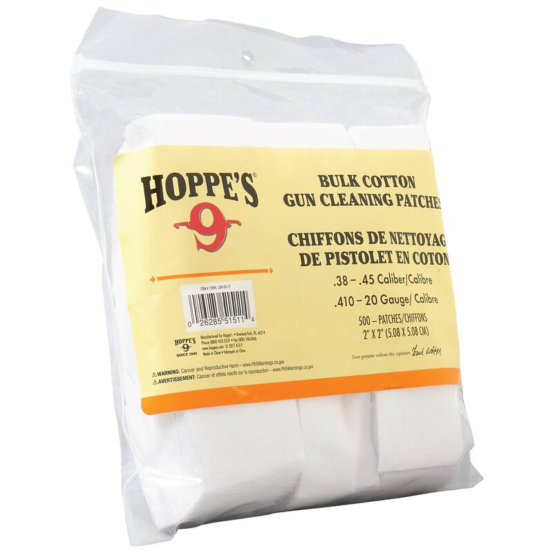 Hoppe’s Cotton Gun Cleaning Patches
