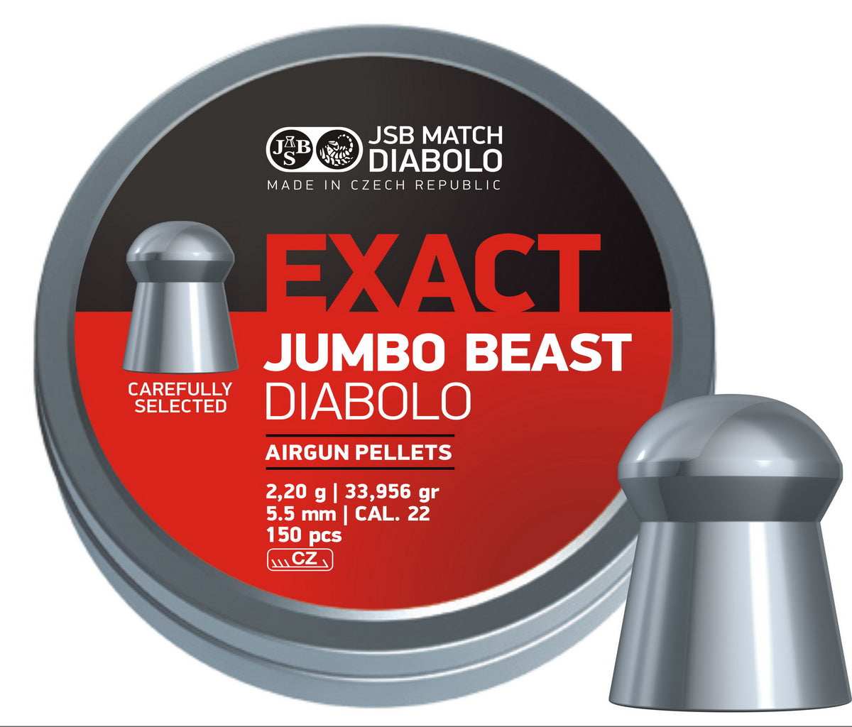 JSB Exact Jumbo Beast .22 Cal 33.96 gr Domed Pellets