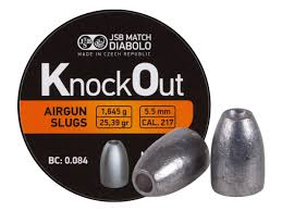 JSB KnockOut Slugs .22 Cal 25.39 gr Airgun Slugs