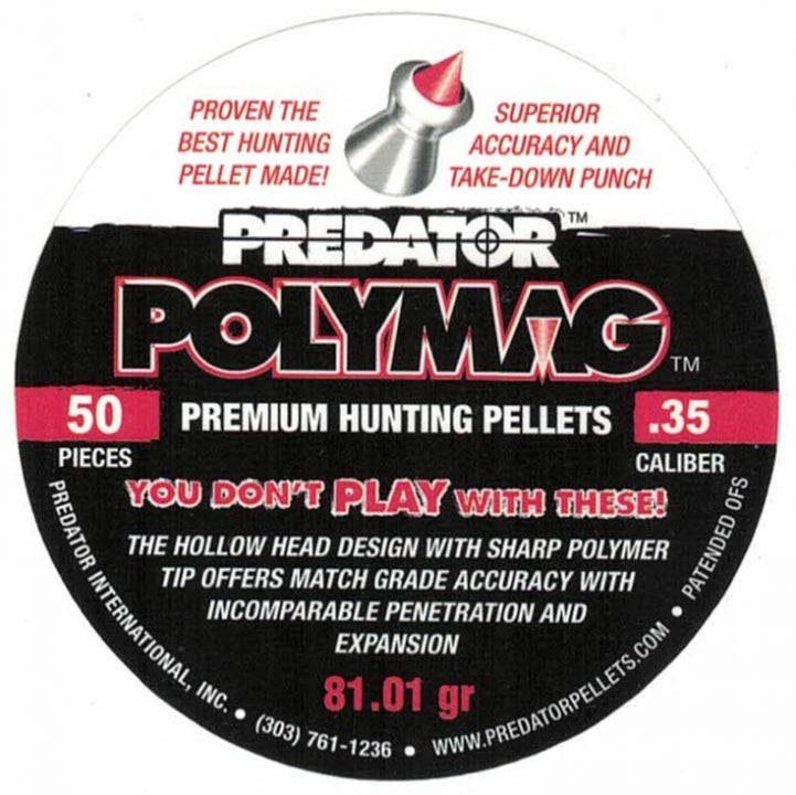 JSB Predator Polymag .35 Cal 81.01 gr Hollow Point Pellets