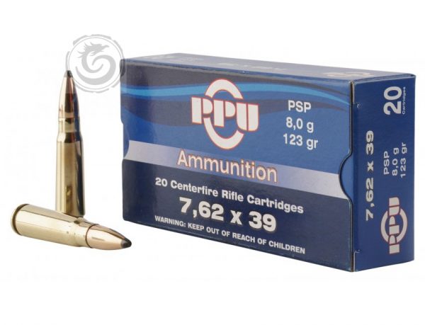 PPU 7.62×39mm 123gr PSP Rifle Ammunition