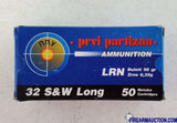 PPU .32 S&W Long 98gr LRN Ammunition