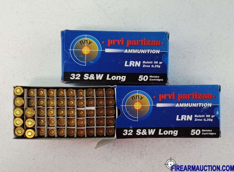 PPU .32 S&W Long 98gr LRN Ammunition