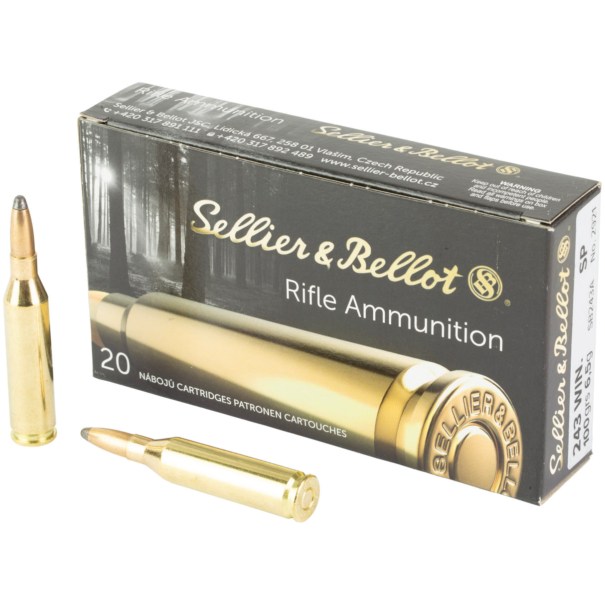 Sellier & Bellot .243 Win 100gr SP Rifle Ammunition