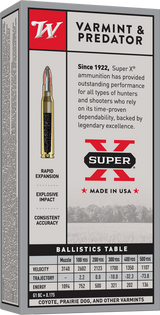 Winchester .222 Rem 50gr SP Rifle Ammunition