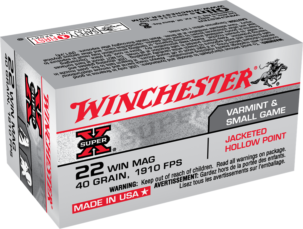 Winchester Super-X .22 WMR 40 gr JHP Rimfire
