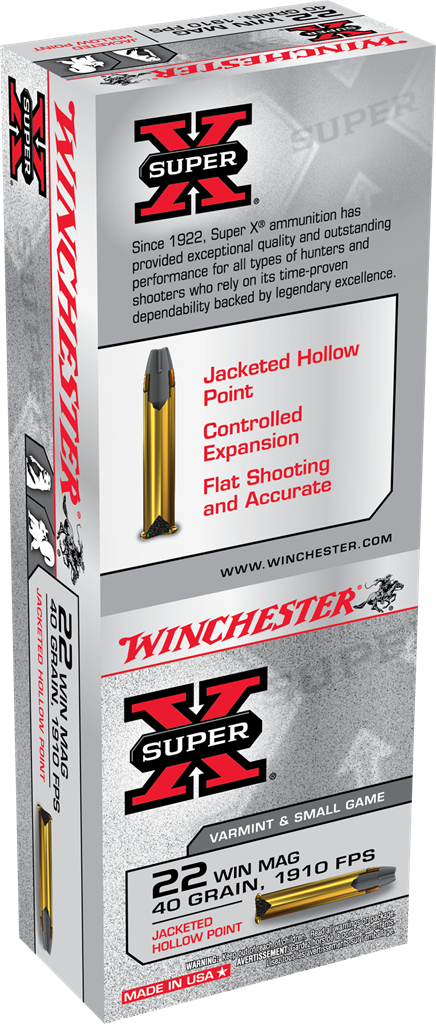 Winchester Super-X .22 WMR 40 gr JHP Rimfire