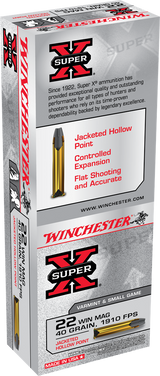 Winchester Super-X .22 WMR 40 gr JHP Rimfire