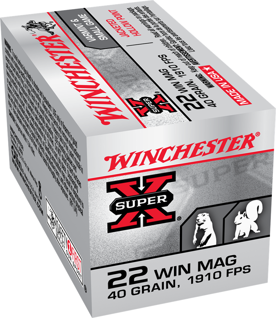 Winchester Super-X .22 WMR 40 gr JHP Rimfire
