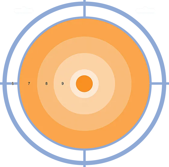 Orange Circle 10"x10" paper target (PT1)